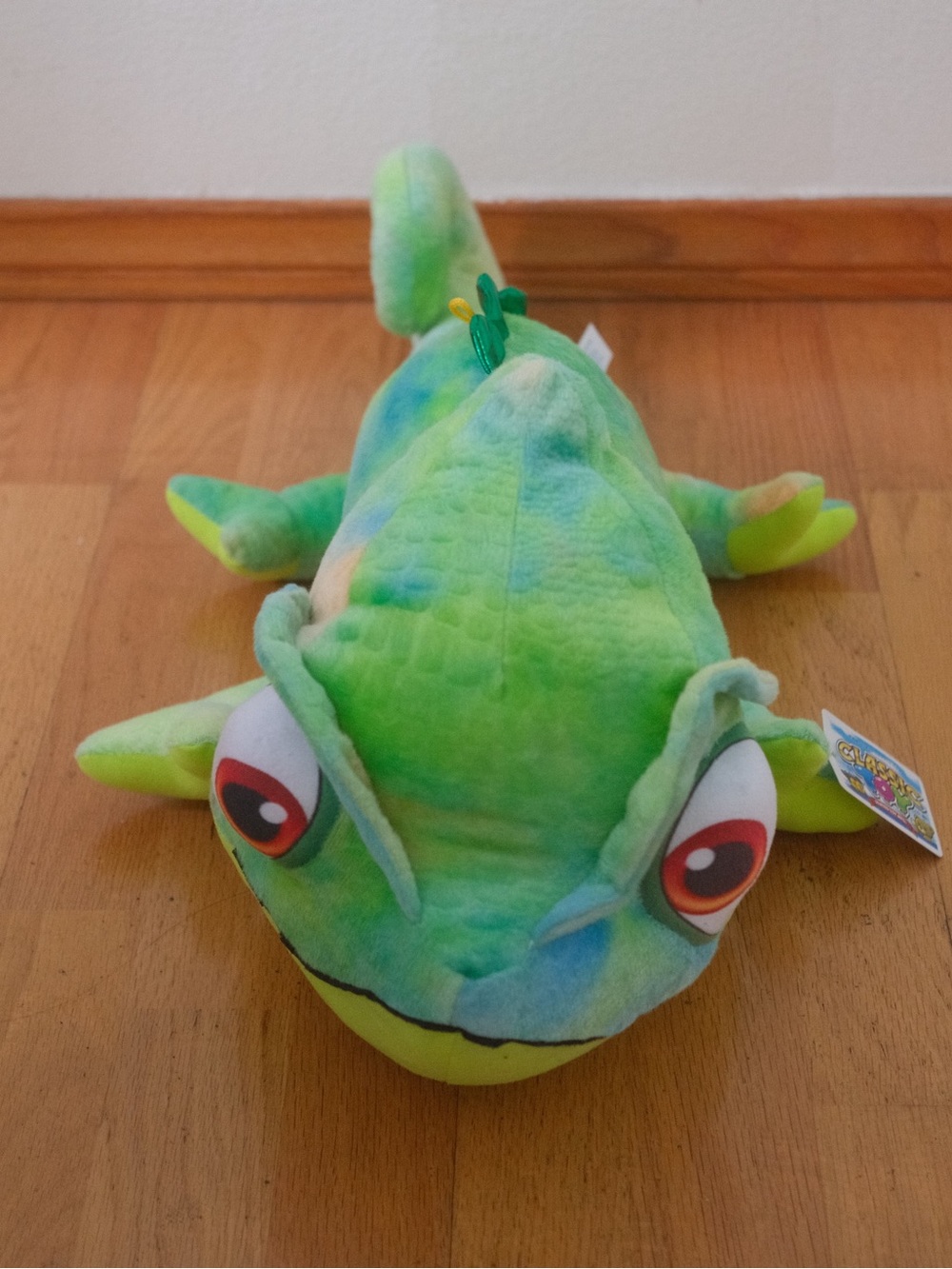 Classic Toy Co Large Green/Blue Chameleon Plush Stuffed Animal, Washable